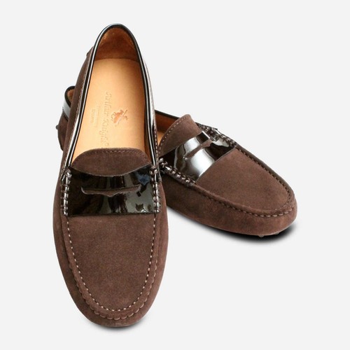 Dark Brown Suede Ladies Driving Shoe 
