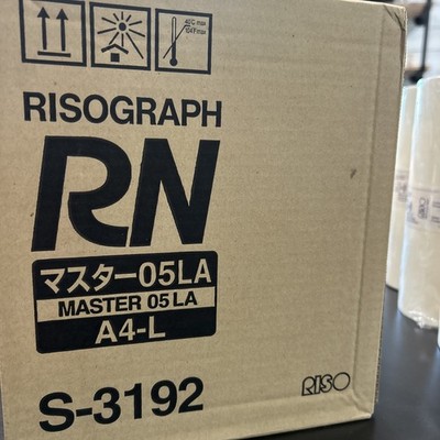 NEW Old Stock-Risograph RNMaster 05LA A4-L Master 2 Sealed Rolls With Box S-3192