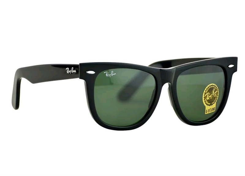 Ray-Ban RB2140 Black Unisex Sunglasses Green Lenses