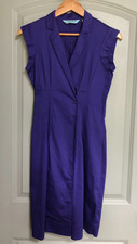 Guess By Marciano Purple Wrap Dress Collar Cap Sleeve Sz. XS Mini Cotton Stretch
