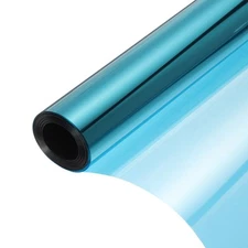Reflective Window Film One Way Daytime Mirror Privacy,Light Blue Silver 23"x32'