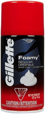 6 Pack Gillette Foamy Shaving Cream Regular 11 Oz Each
