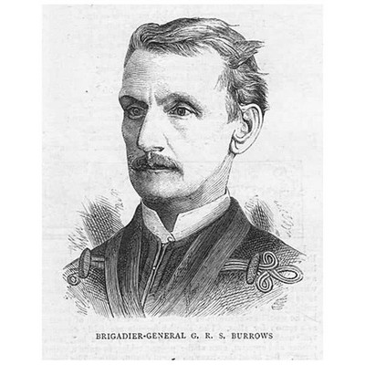 Brigadier General G.R.S Burrows - Antique Print 1880