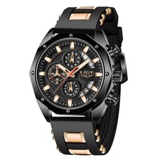 Fashion Mens Watches Top Brand Luxury Silicon...