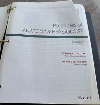 Wiley Principles of Anatomy & Physiology 16th Ed Loose-Leaf Ringbound Textbook