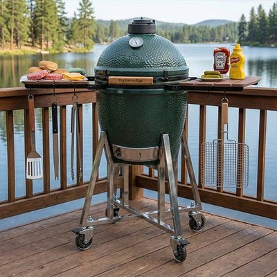 Geen Egg Cart for Large Big Green Egg, 304 Stainless Steel Perfect Fit
