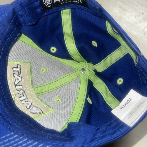 YOUTH Ariat Cap Embroidered Logo Patch Front Blue Adjustable Baseball Hat Gift - Picture 9 of 12