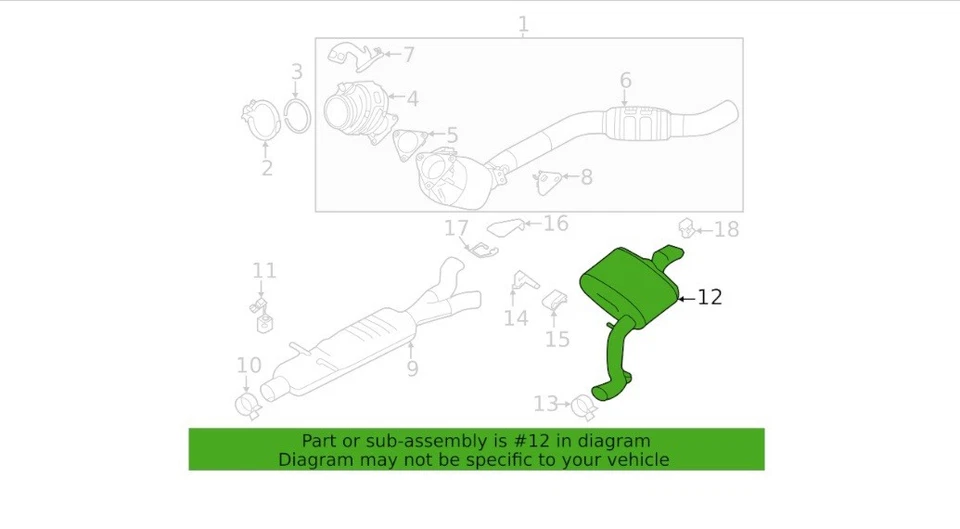 Nuevo silenciador Land Rover 2020-2022 Range Rover con tubo de escape LR133403 OEM Foto 3 de 4
