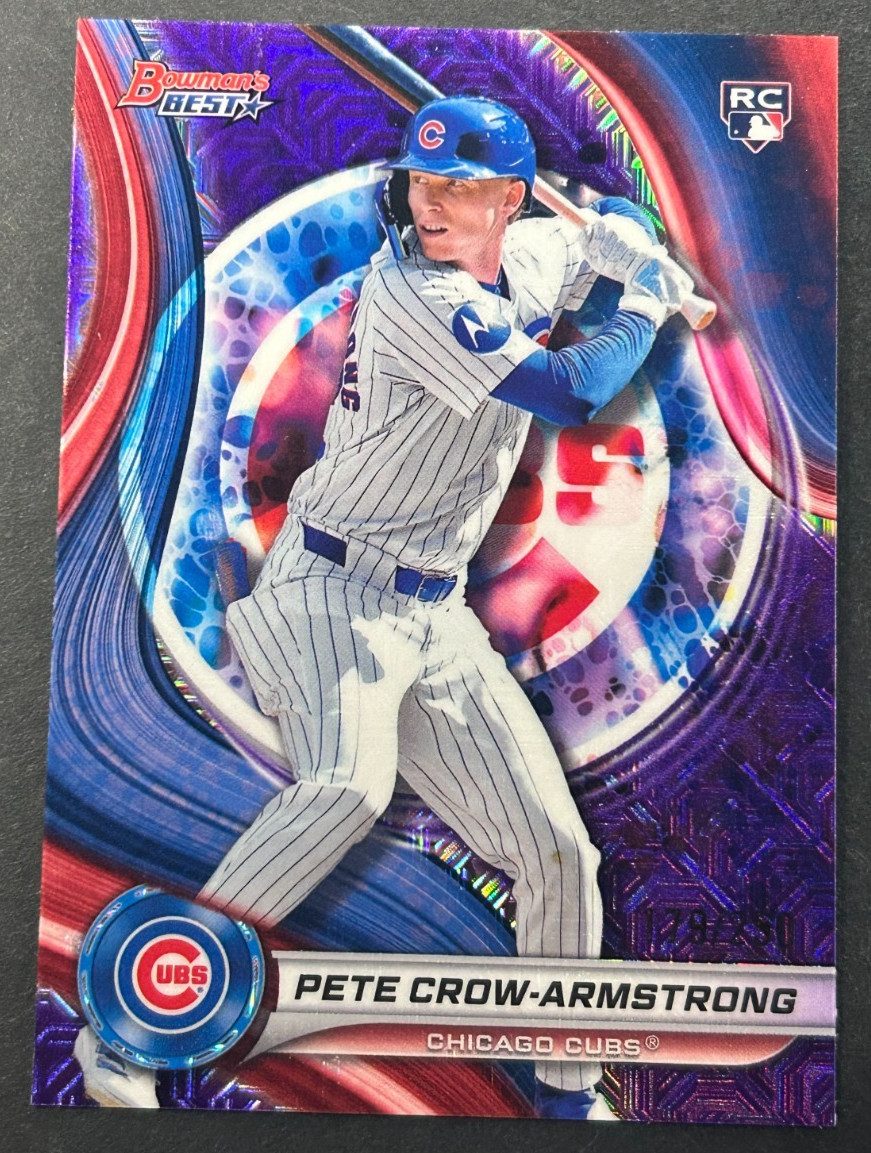 2024 Bowman's Best - Pete Crow-Armstrong #17 Chicago Cubs - RC Purple Mojo /250