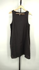 Quince Women 100% European Linen Tank Mini Dress Black M