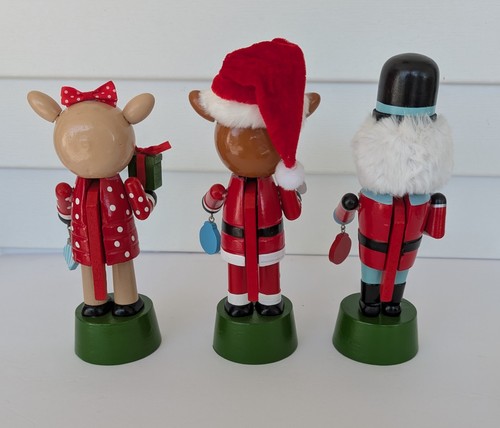 3 Dan Dee Rudolph The Red Nose Reindeer Wood Nutcracker Clarice Bumble Christmas - Picture 3 of 15
