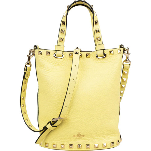 Valentino Garavani Grained Calfskin Rockstud Small Bucket Handbag Bag