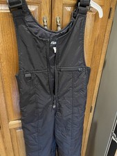 Rawik Insulated Snow Bib Pants Skiing Snowboarding Kids Black Size M Zip Pocket