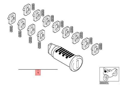 BMW F650 GS R850 R1100 GS Rep Kit Schließzylinder Lenkschloss Original 5125768442