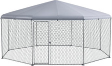 Pawhut Large Chicken Coop Metal Chicken Run for Chickens with Waterproof and Ant