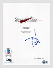 JOHNNY DEPP AUTOGRAPH SIGNED SWEENEY TODD SCRIPT SCREENPLAY BECKETT BAS COA