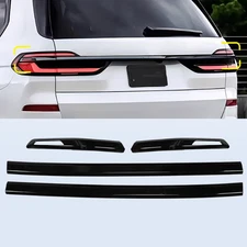 For BMW X7 23-2024 2025 ABS Gloss Black Rear Trunk Tailgate Lid Cover Trim 4PCS