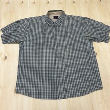 Wrangler Shirt Mens XL Green Plaid Short Sleeve Button Up Casual Cotton