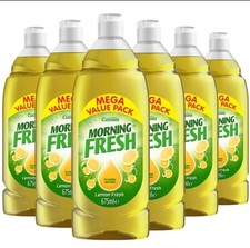 CUSSONS MORNING FRESH WASHING UP LIQUID FOR DISHES 6 x 675ML  LEMON FRESH 3.99 per litre