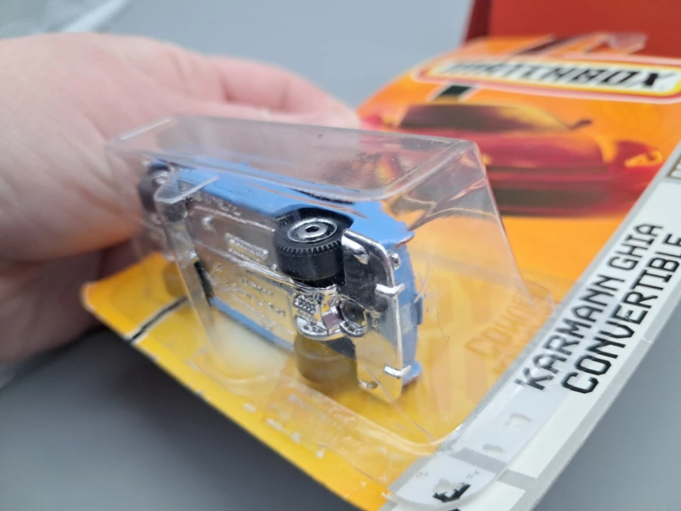 Matchbox Heritage Classics KARMANN GHIA CONVERTIBLE Light Blue Die Cast Car - Image 3 of 4