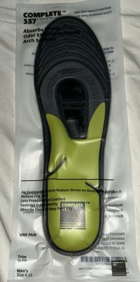 1 Pair Complete 357 Men Size 6-11 Insoles Shoe Inserts Absorb Shock Odor Elimin