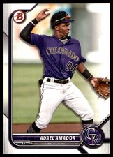 Adael Amador 2022 Bowman Draft #BD-59 Rockies MLB READ FREE SHIP AutographDen