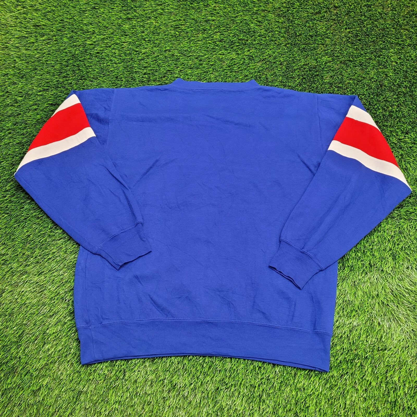 Felpa MOD PONY cropped grande 24x28 blu righe larghe