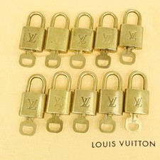 LOUIS VUITTON Padlock With Keys 10 Set Lot Bag Charm Cadena Brass Gold 80PDB056