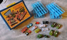Vintage Matchbox vehicles and carrying case