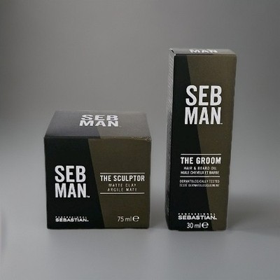 SEB MAN The Sculptor Matte Paste 75 ml + The Groom Hair & Beard Oil 30 ml