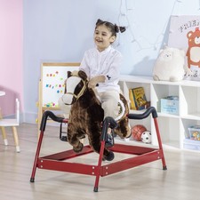 Soft Plush Horse Ride-on with Soft Feel, Imaginative Interactive Toy for Kids