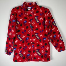 LL Bean Red Winter Fleece Vintage Kids Large