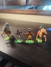 Britains Western Figure Lot Cowboys Indians Cavalry Mounted Foot 6 Pieces