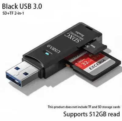 2 In 1 High-Speed USB 3.0 2.0 Card Reader Supports TF SD Memory Card