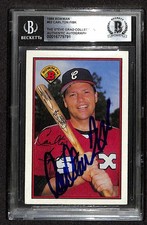 Carlton Fisk White Sox HOF Signed 1989 Bowman Trading Card #62 Beckett