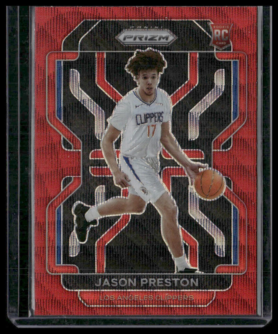 2021-22 Panini Prizm #327 Jason Preston Hyper Red