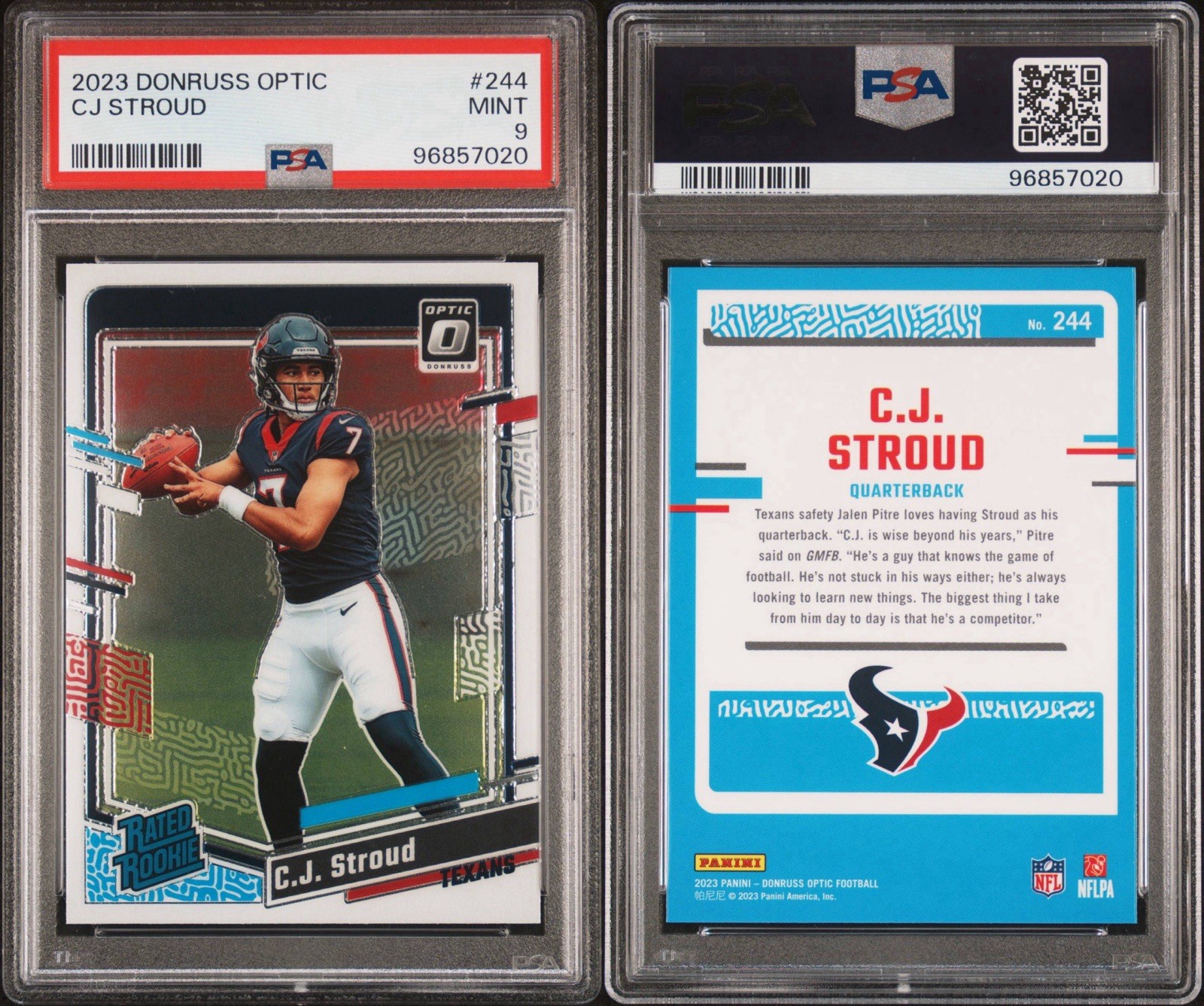 2023 Donruss Optic CJ Stroud Rated Rookie #244 (RC) PSA 9 🔥🔥🔥 Multi Qty.