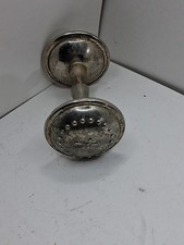 Vintage Silver Metal Baby Rattle shaker 3"