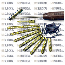 Locking One third 3.5mm Plates 4-12 holes & Lcp Screws,Titanium Grade 5(61 Pcs