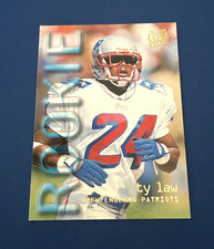 1995 Fleer Ultra Football Ty Law Rookie Card #446 HOF Set Break NM. rookie card picture