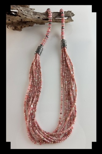 Dramatic Sterling Silver and Rhodochrosite 3 Piece Necklace Set - Picture 7 of 11