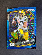 2025 Panini Prizm Jordan Love No Huddle Blue Disco Prizm #82 Packers #d 050/125