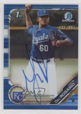 2019 Bowman Chrome Prospects Blue Refractor 8/150 Yefri Del Rosario Auto 0w8