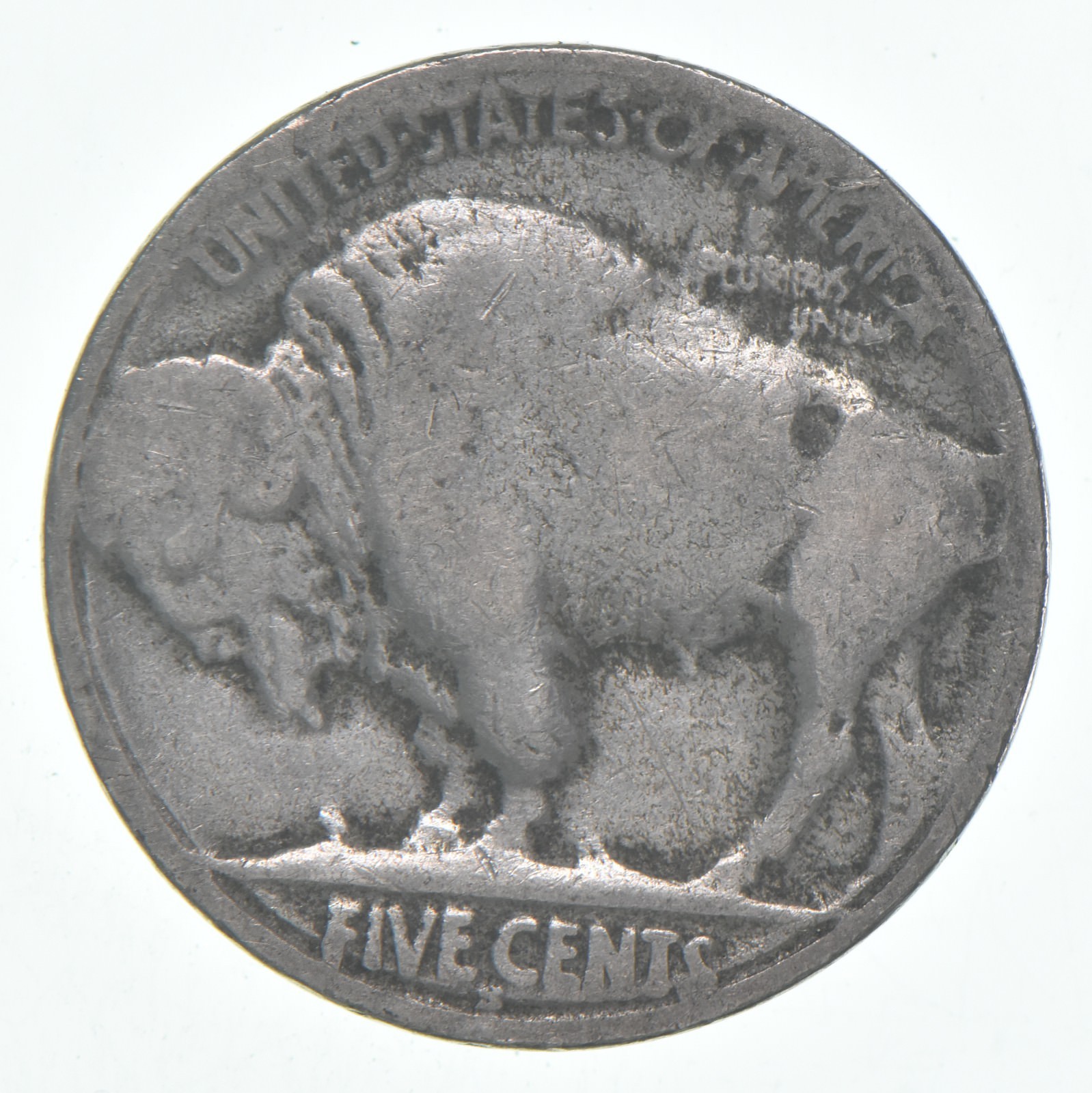 1923-S Indian Head Buffalo Nickel Coin, Average Circulation