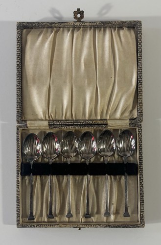 Vintage EPNS Silver Plated Coffee Dessert Spoons – Set of 6 With Case Free Ship