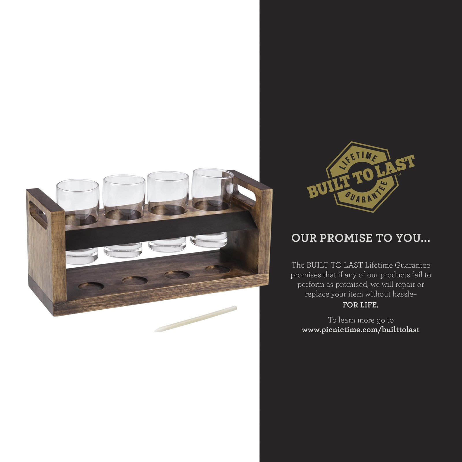 Picnic Time NFL Craft Beer Flight Set - Acacia Wood | eBay