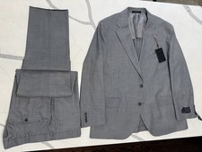 Made in USA 46R /40W Joseph Abboud, Wool Blend Suit - Tailored Fit - Grey