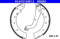 Bremsbackensatz ATE 03.0137-0361.2 FüR Nissan Cargo Vanette Serena C23 HC 23 Bus