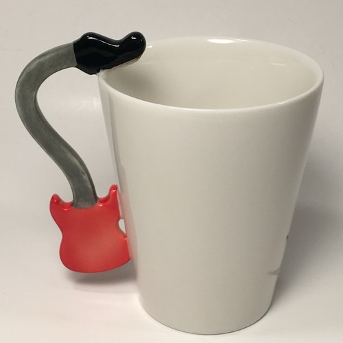 Musiknoten Becher mit rotem E-Gitarrengriff Keramik Kaffeetasse Tee 12 Unzen - Bild 14 von 17