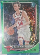 2025-26 Bowman Chrome Matas Buzelis Green Shimmer /99 Chicago Bulls